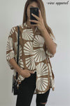 Brown White Print