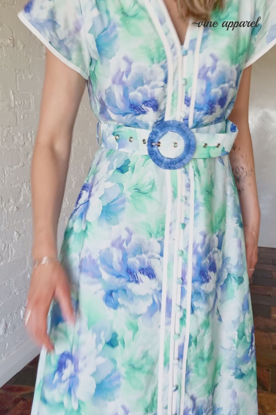 Blue Turquoise Floral