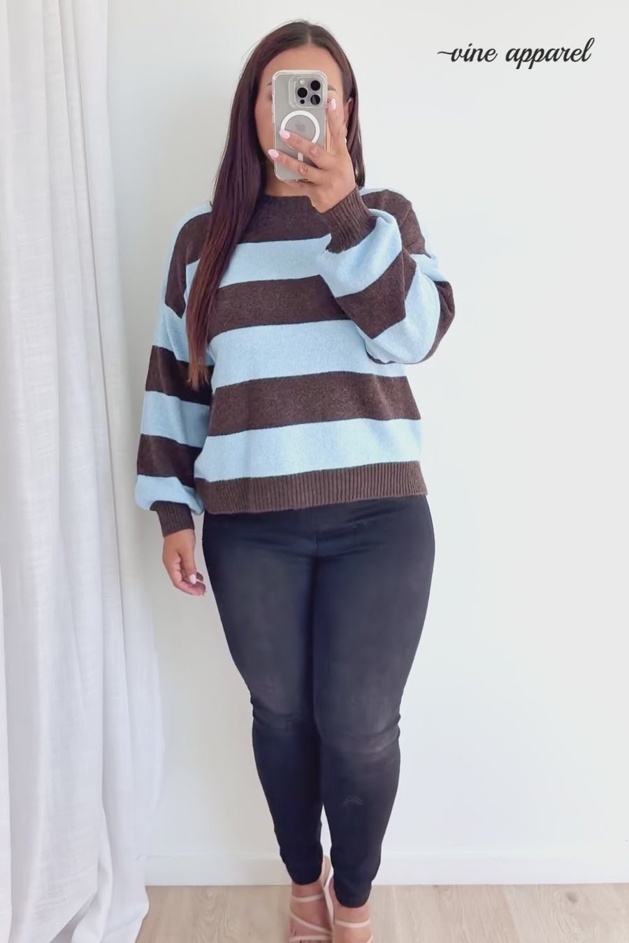 Chocolate Blue Stripe