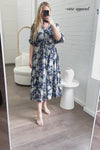 Navy Cream Floral