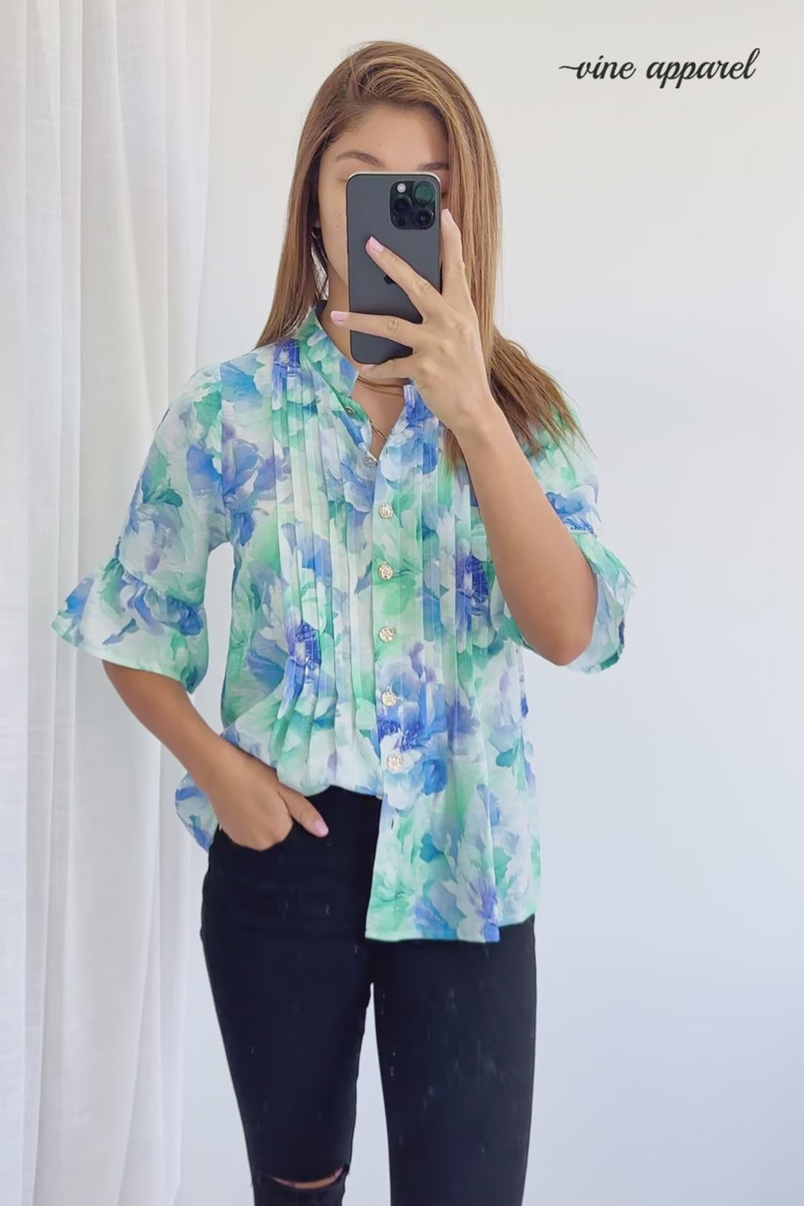 Blue Turquoise Floral