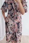 Chocolate Floral Paisley