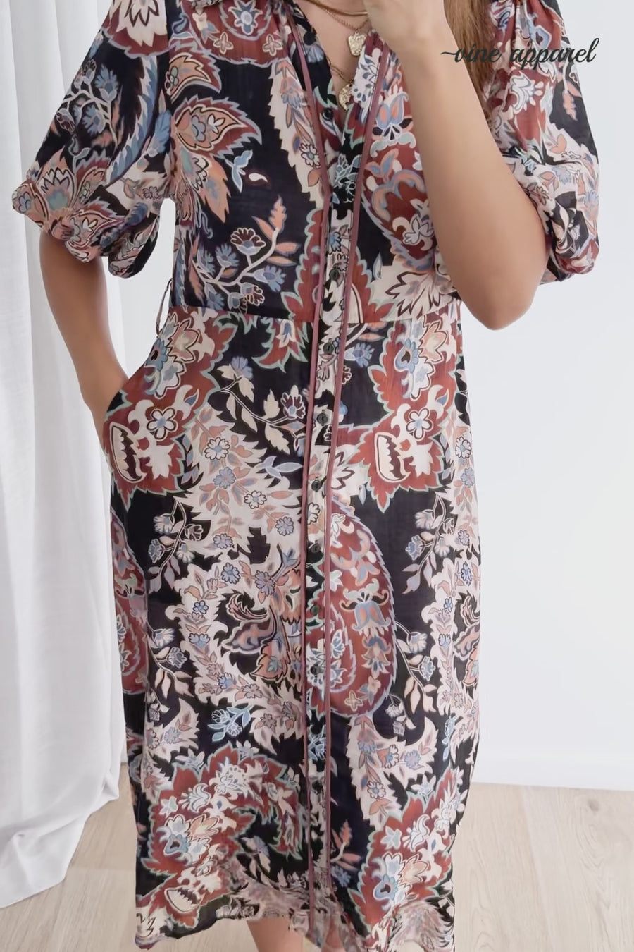 Chocolate Floral Paisley