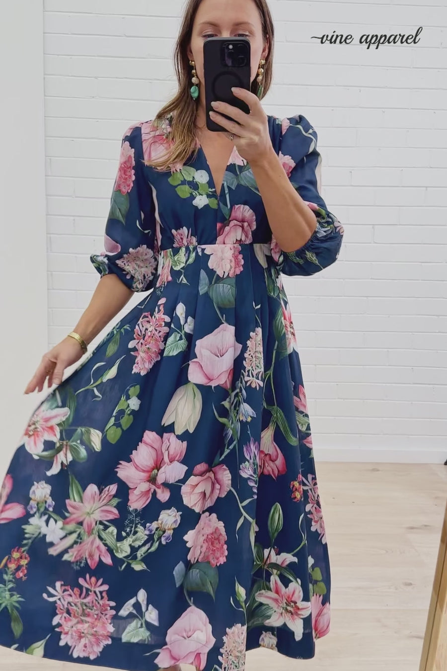 Navy Floral