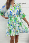 Blue Green Floral