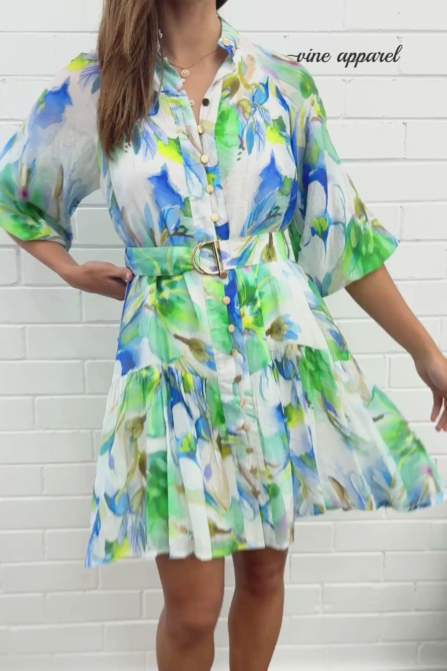 Blue Green Floral