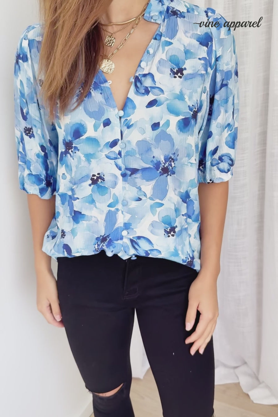 Blue Watercolour Floral