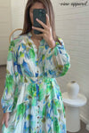 Blue Green Floral