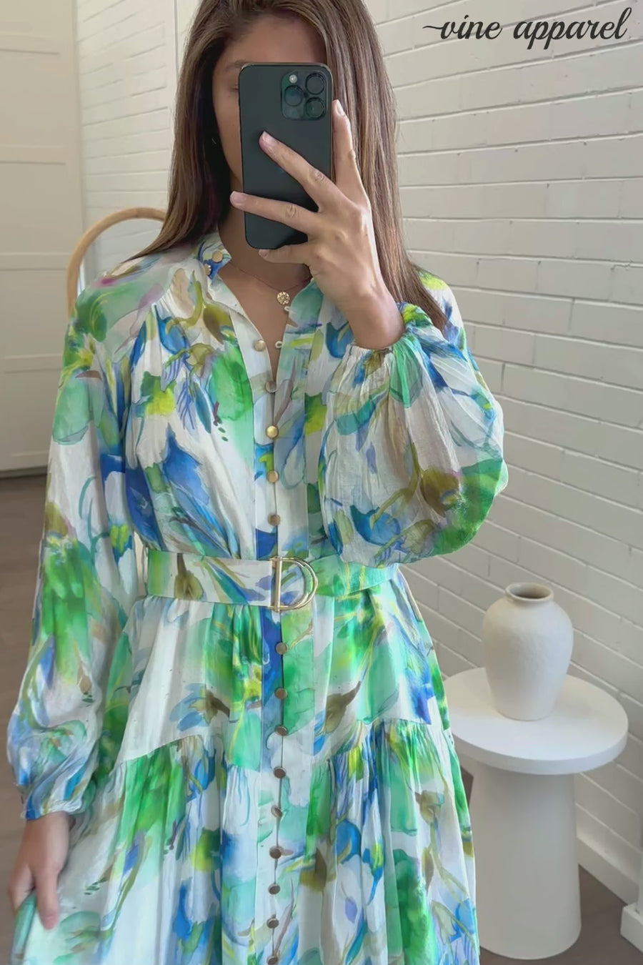 Blue Green Floral