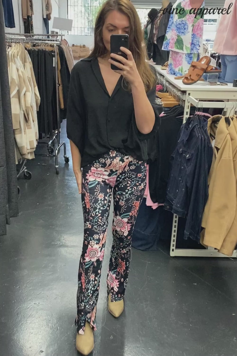 Black Pink Floral