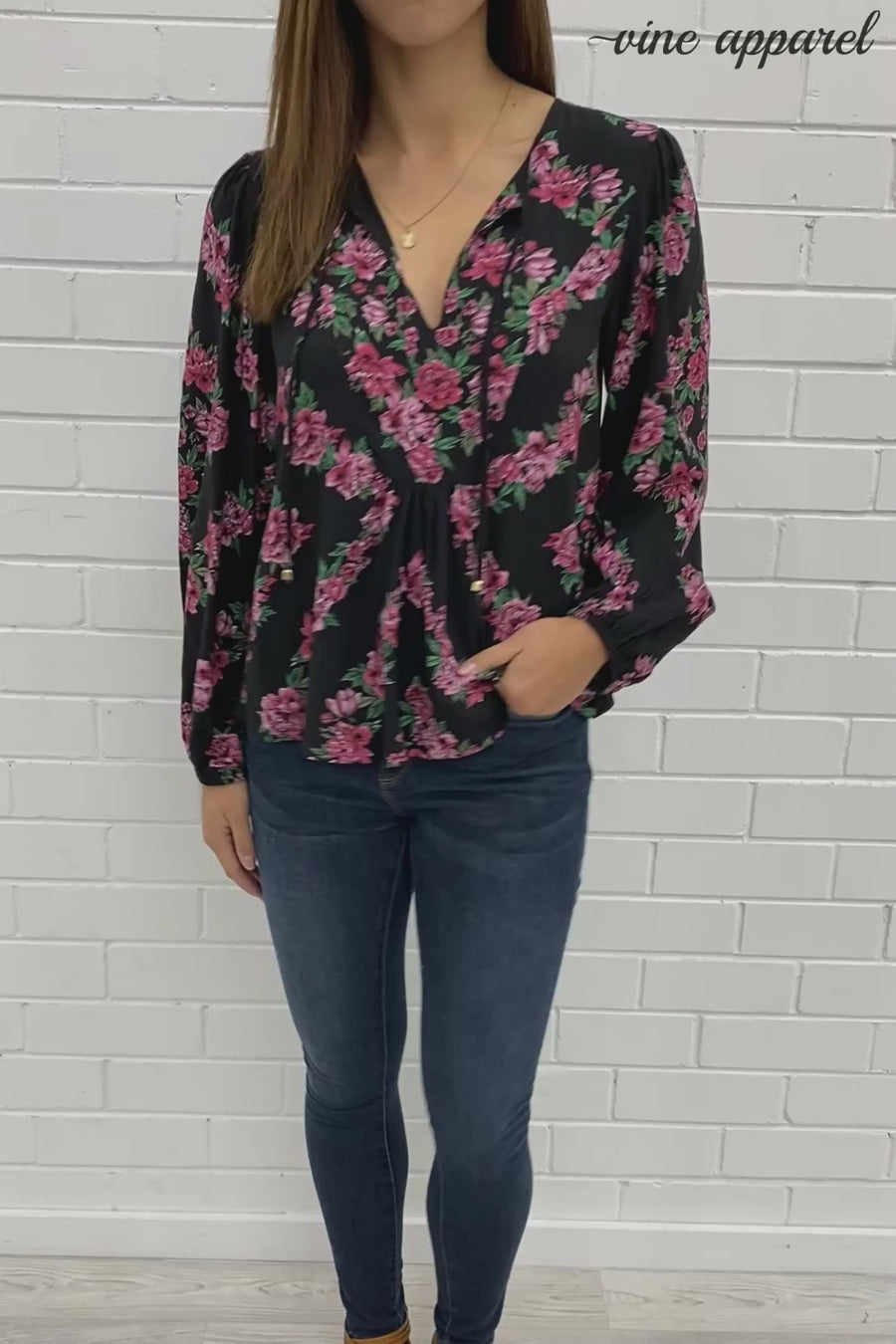 Black Pink Floral