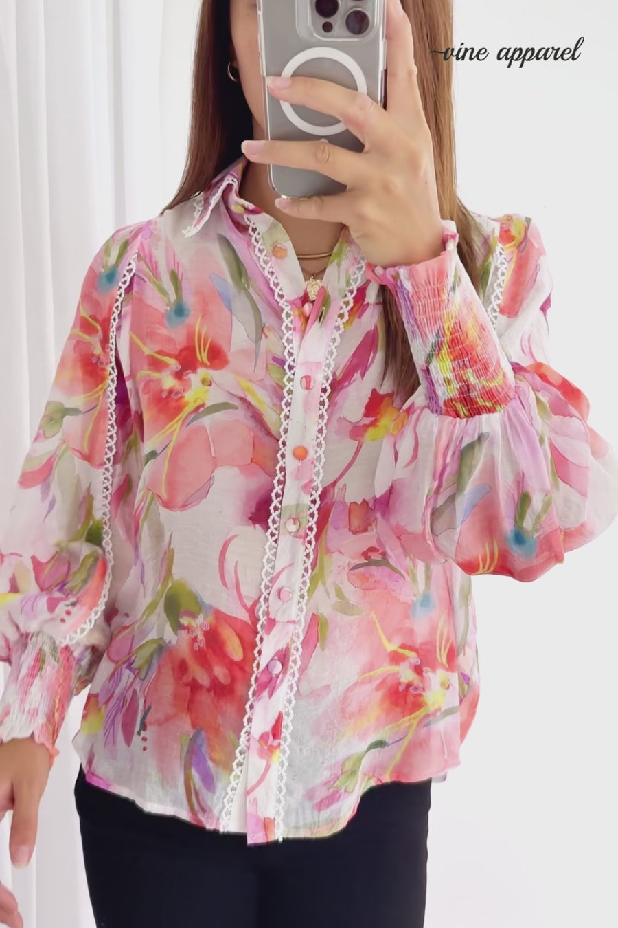 Peach Purple Floral