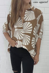 Brown White Print