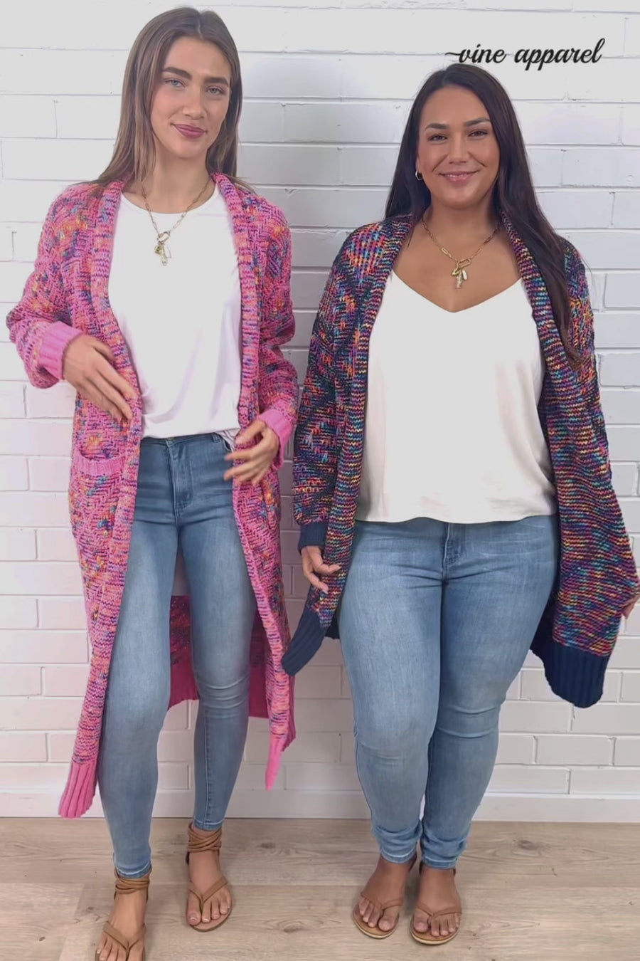 The Rainbow Pop Cardi - Navy