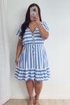 Blue White Stripe