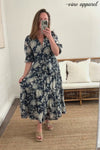 Navy Cream Floral