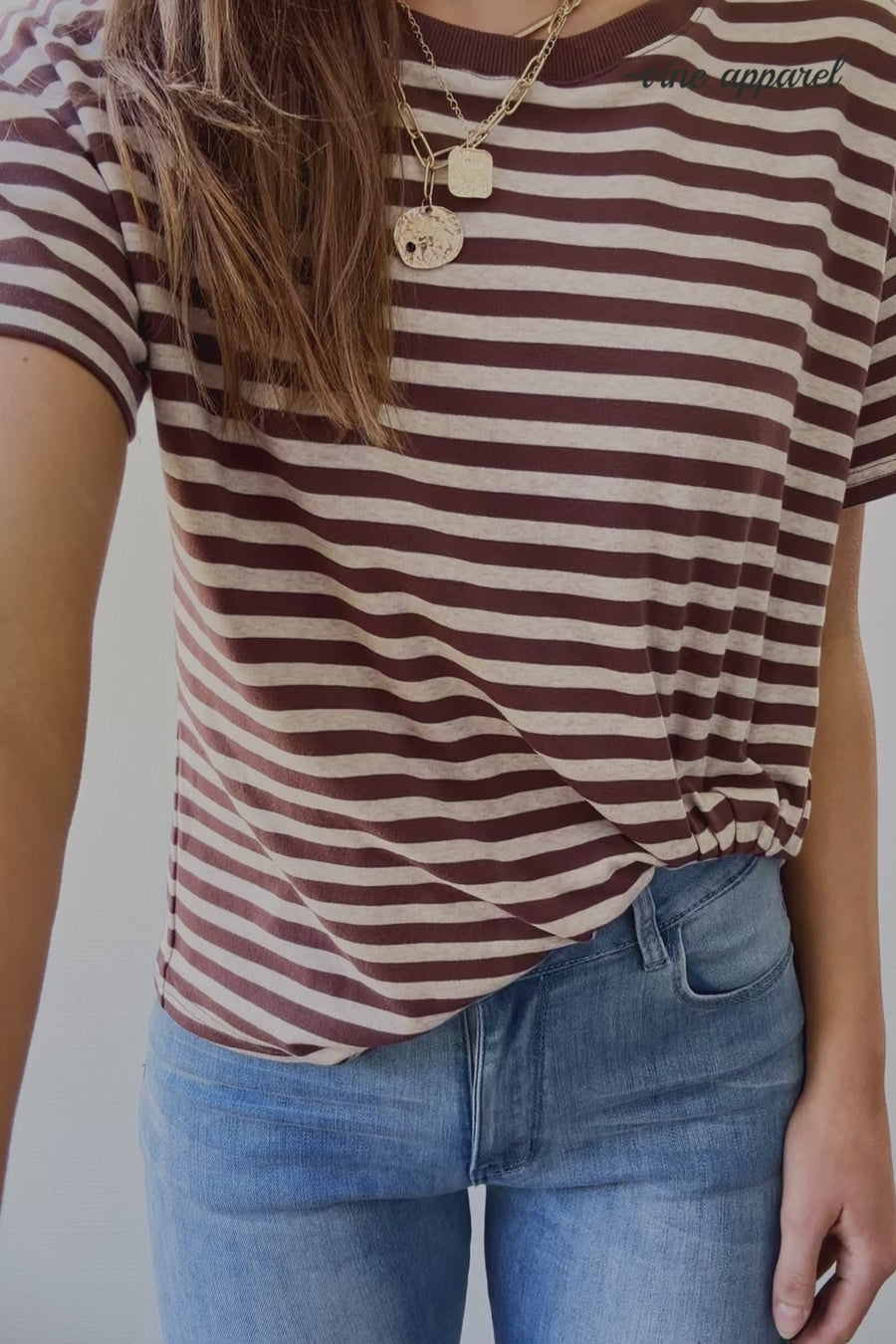 Choc Marle Stripe