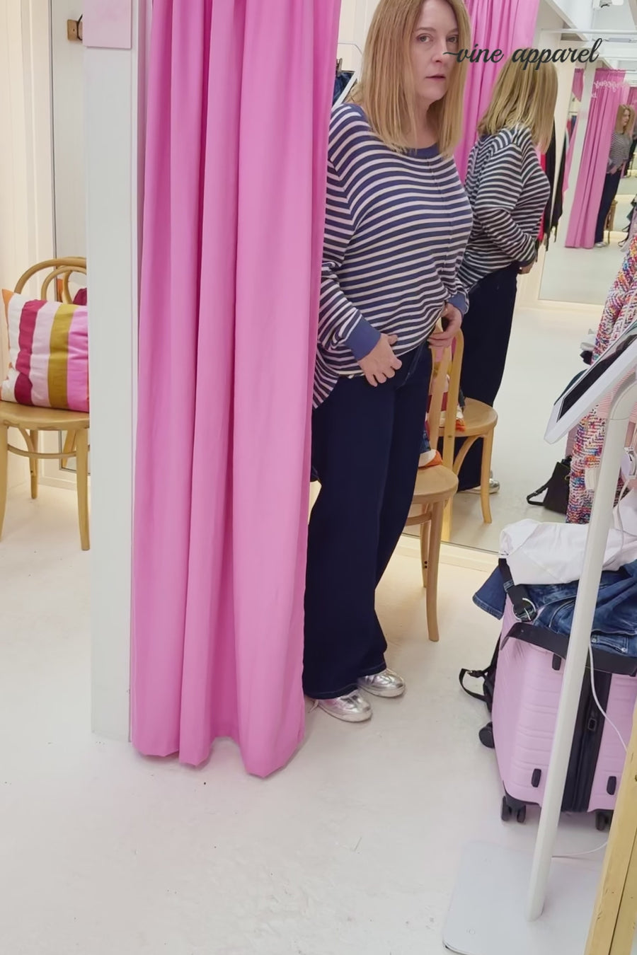 Blue White Stripe