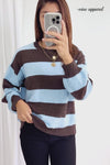Chocolate Blue Stripe