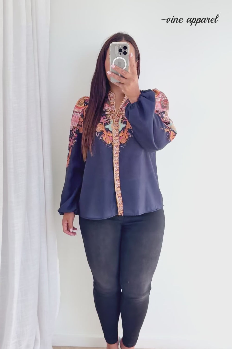 Navy Boarder Paisley