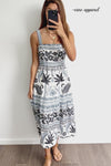 Blue Palm Print