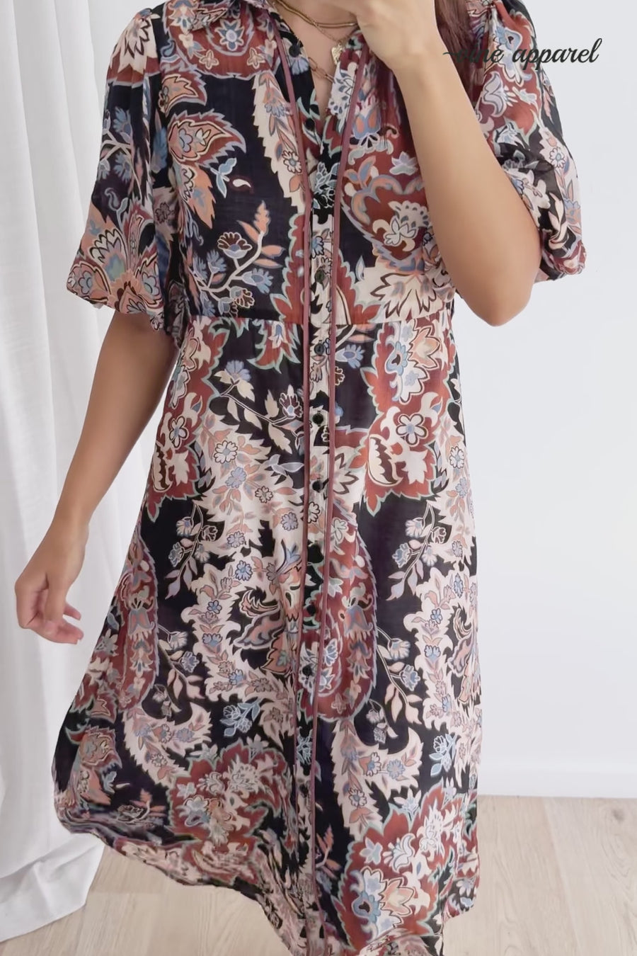 Chocolate Floral Paisley