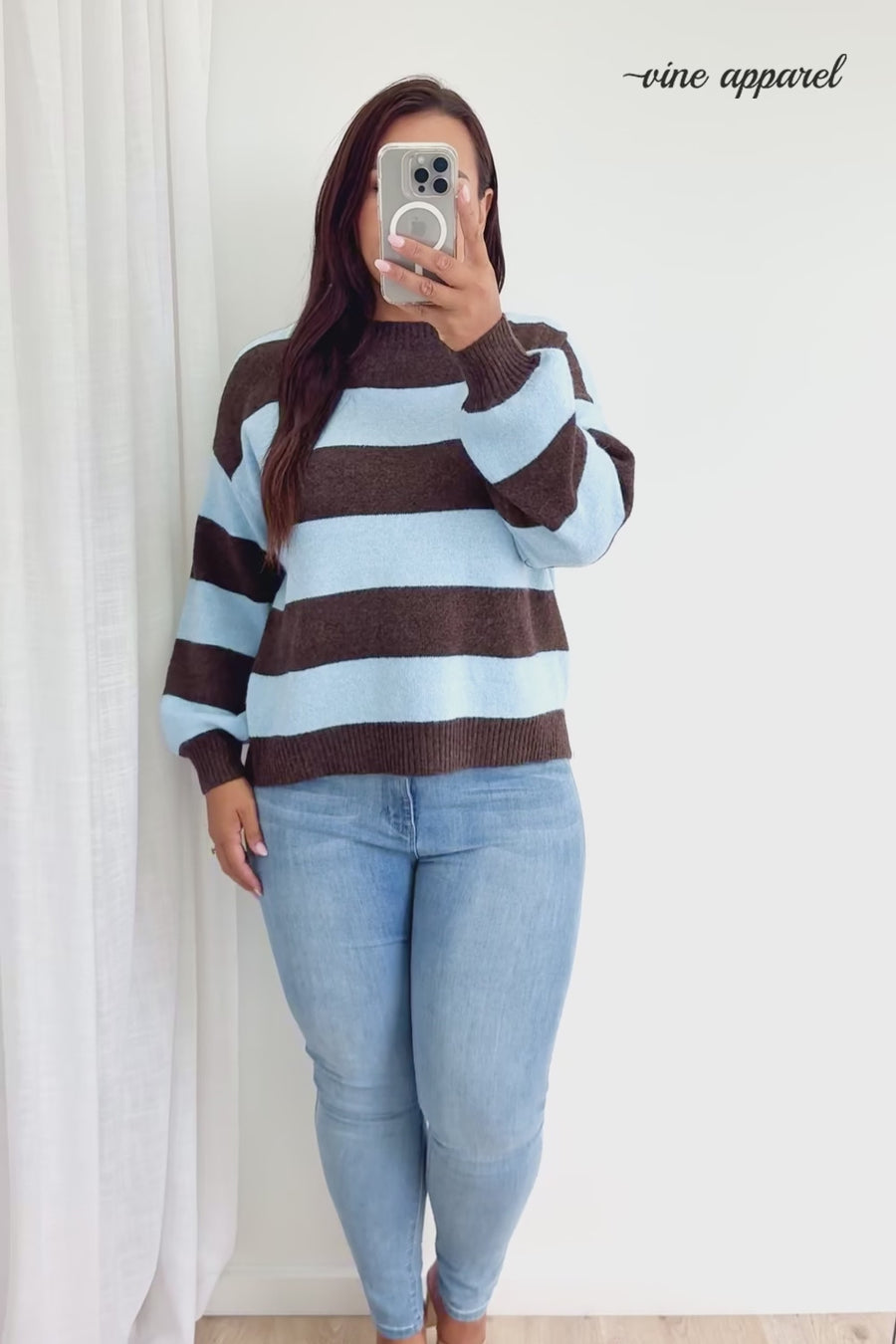 Chocolate Blue Stripe