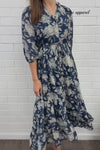 Navy Cream Floral