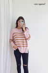 Pink Tan Stripe