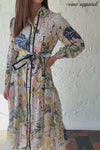 Navy Green Print