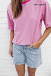 Pink White Stripe