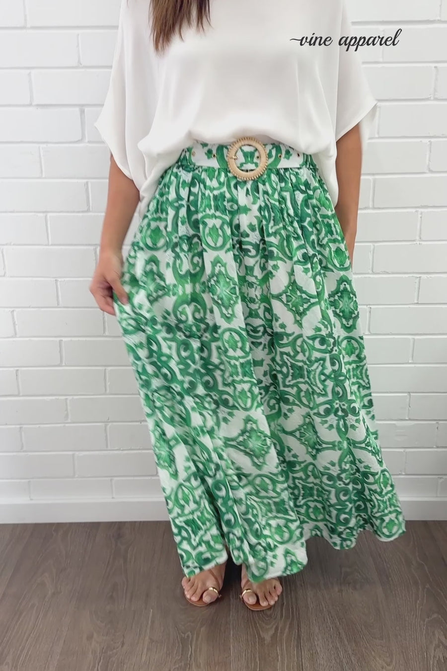 Green White Tile