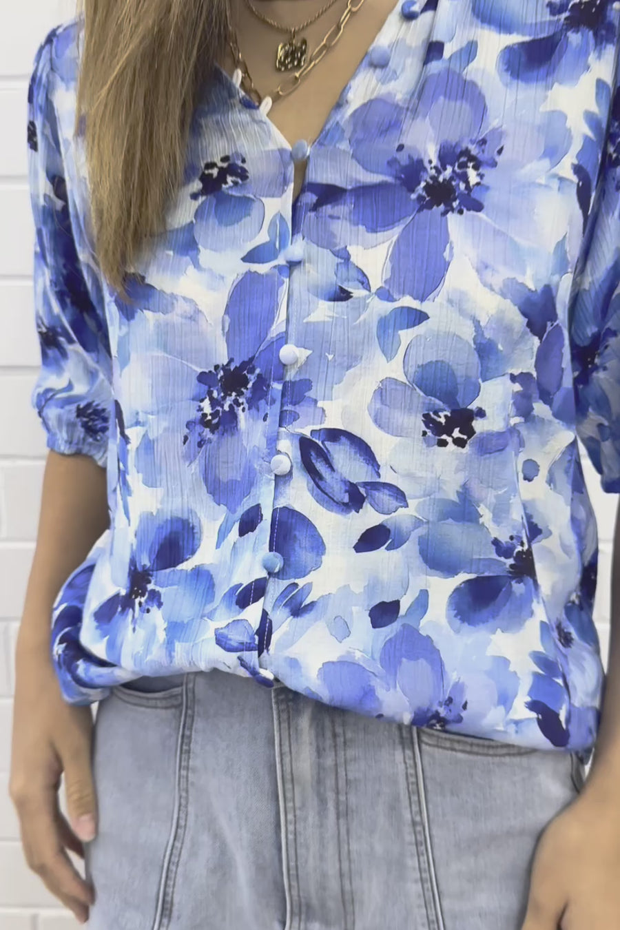 Blue Watercolour Floral
