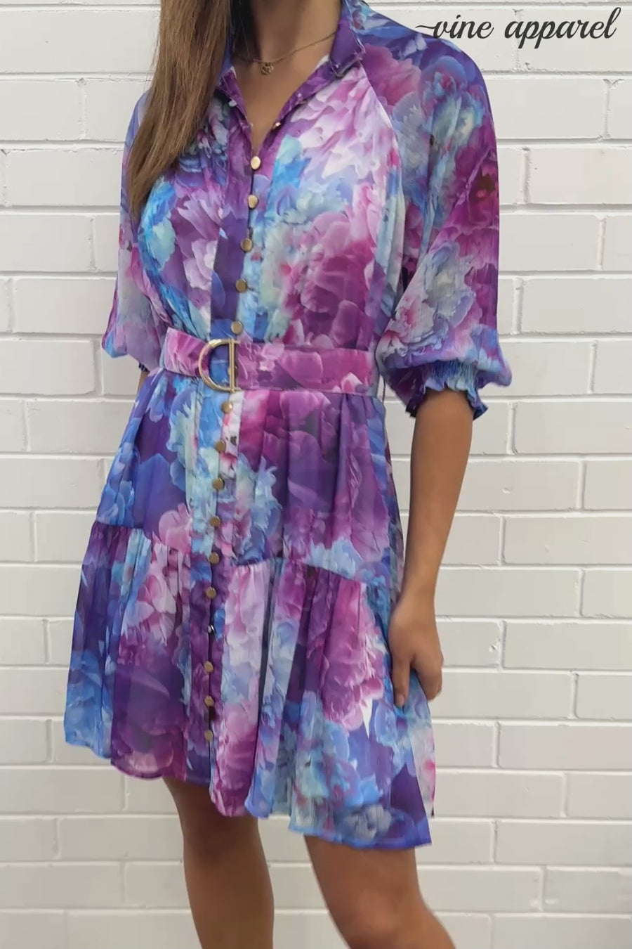 Purple Blue Floral