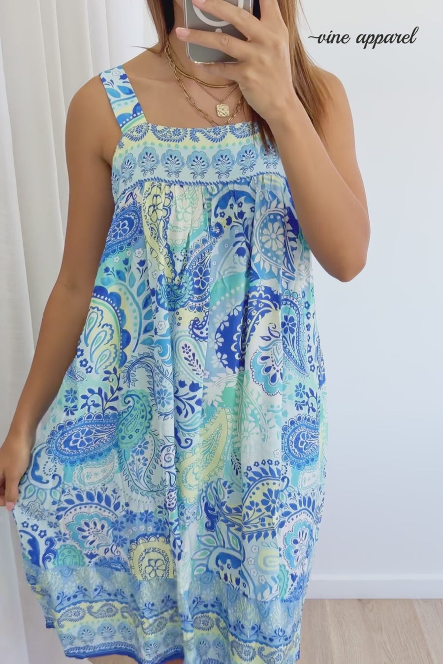 Blue Paisley Print