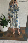 Cream Blue Floral