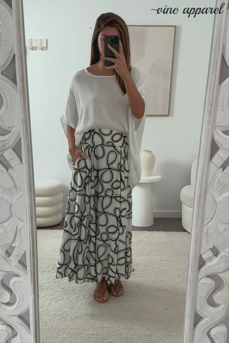 White Black Swirl