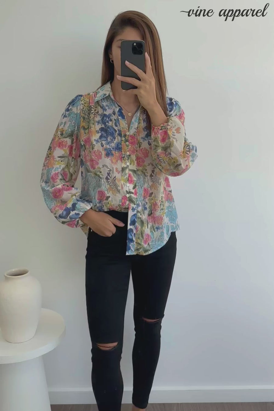 Blue Pink Floral