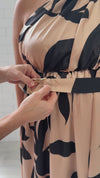 Hera Dress - Black Camel