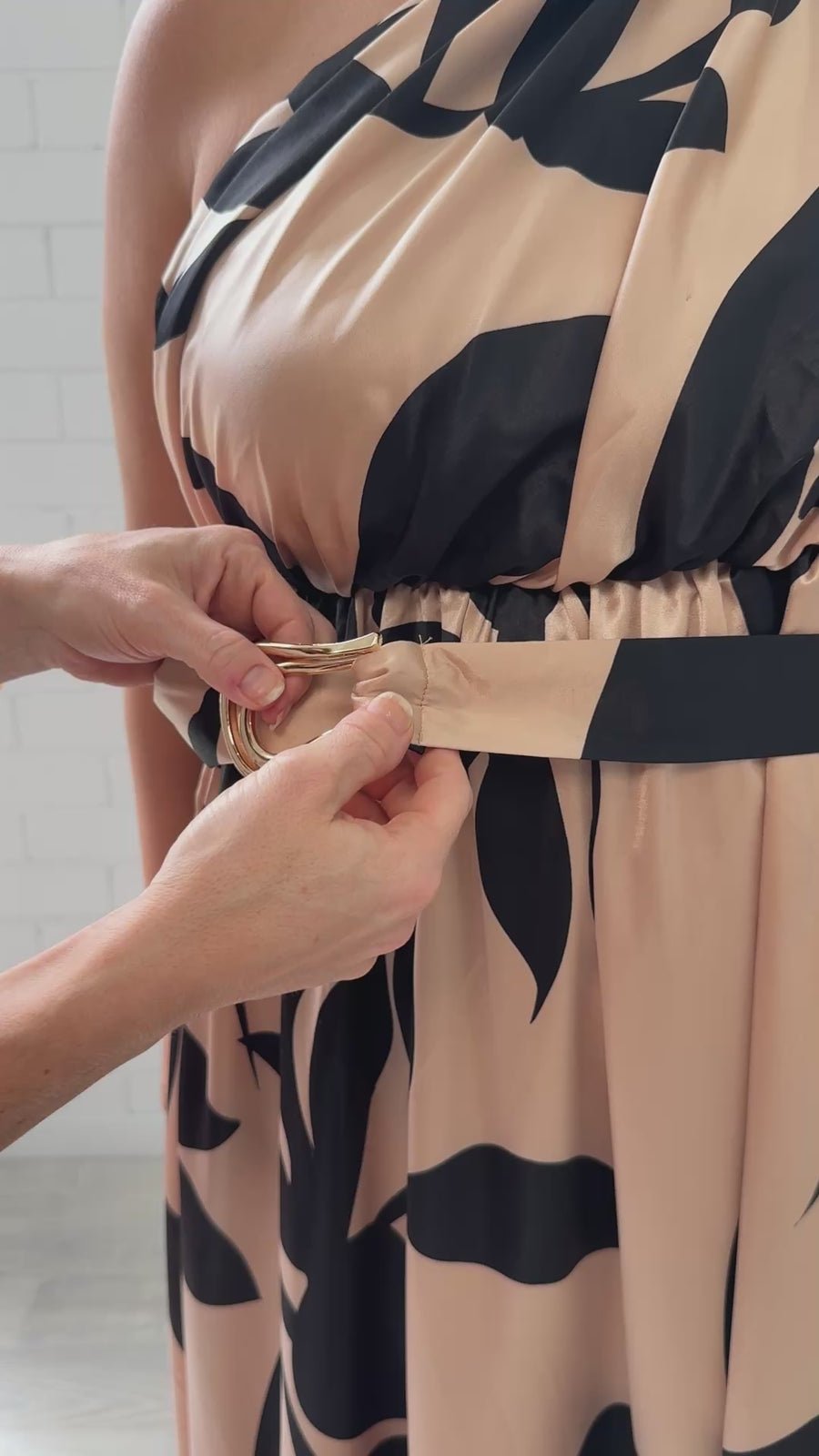 Hera Dress - Black Camel