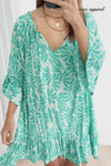 Green White Print