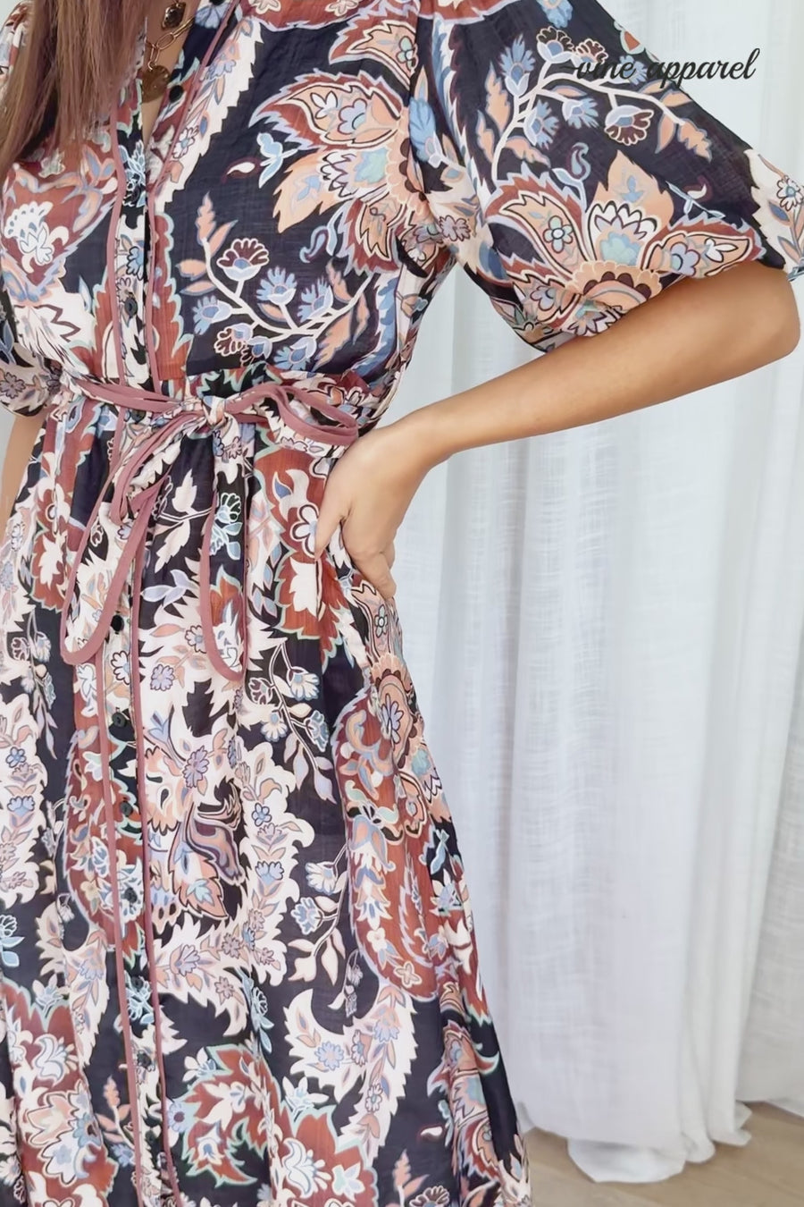 Chocolate Floral Paisley
