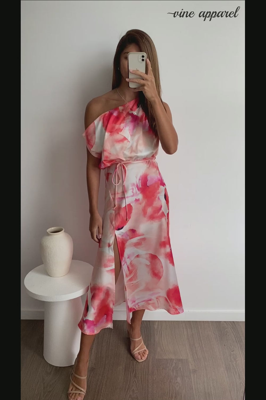 Coral Pink Floral
