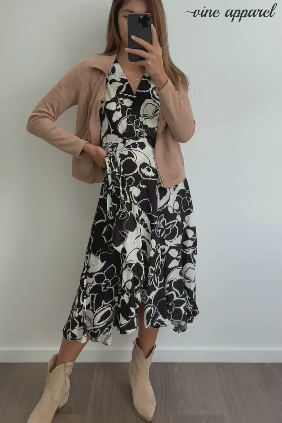 Black White Floral
