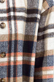 Navy Orange Check