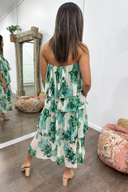 White Green Floral
